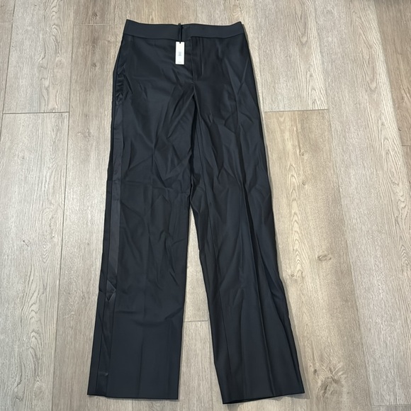 NWT! Banana Republic Black Barathea Italian Wool Tuxedo Pant - Size 2🤎 - Picture 6 of 8